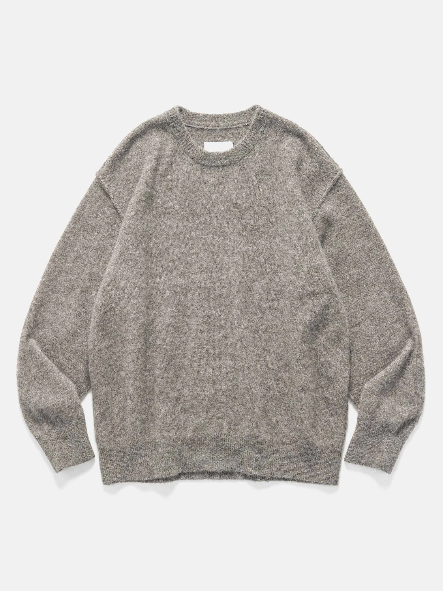 Wool/Alpaca Knit Crew Neck LS Greige - 1