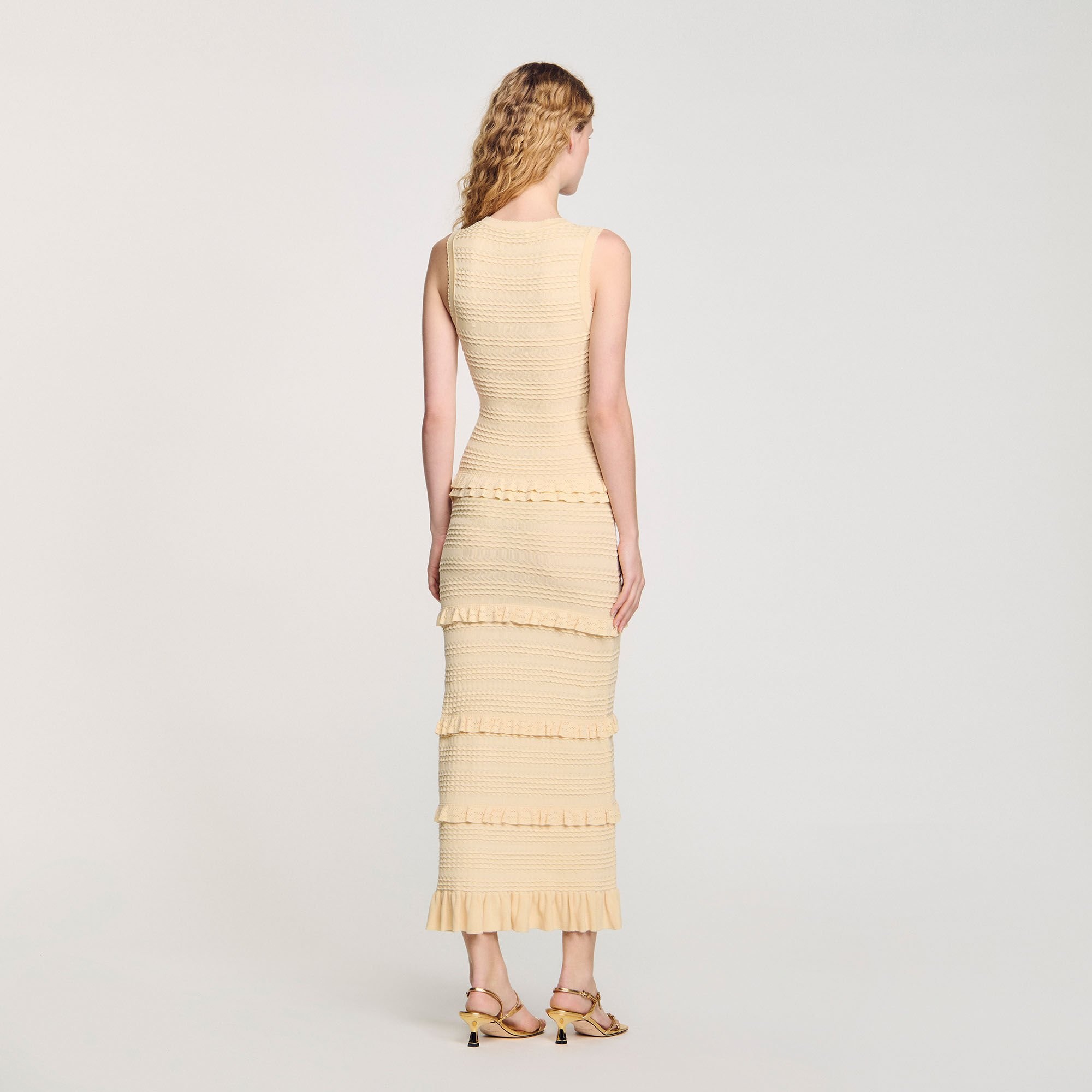 RUFFLED KNIT MAXI DRESS - 5