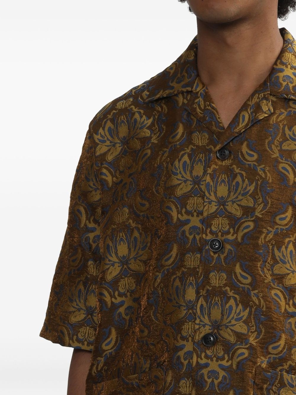 x Kae Tanaka floral-pattern short-sleeve shirt - 5