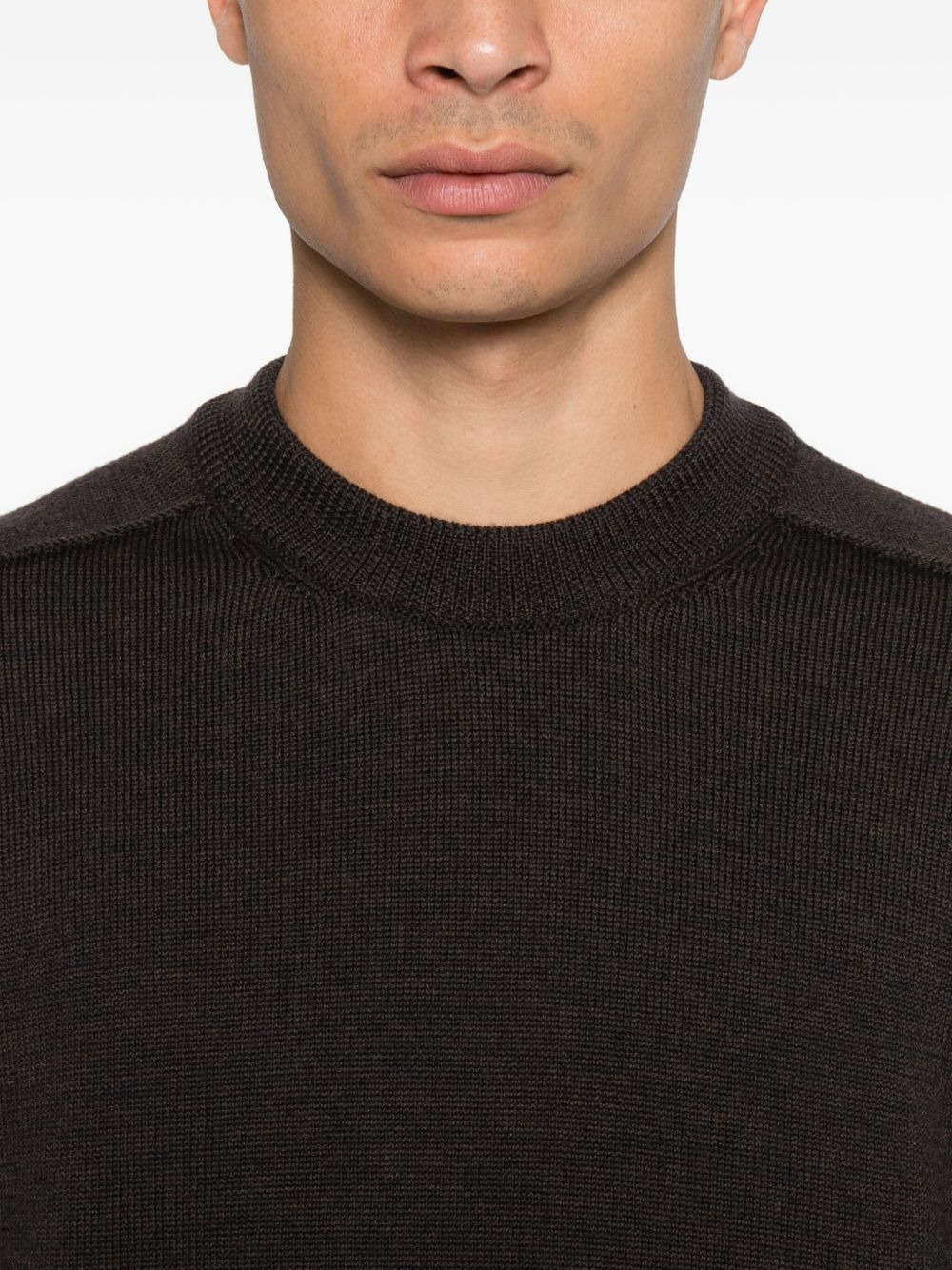 round-neck wool sweater - 5