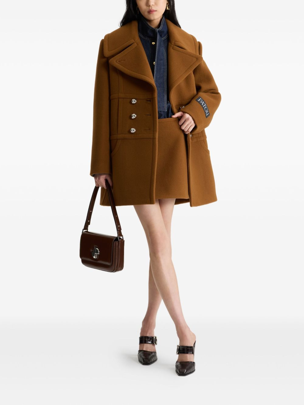 double-breasted buttoned coat - 2