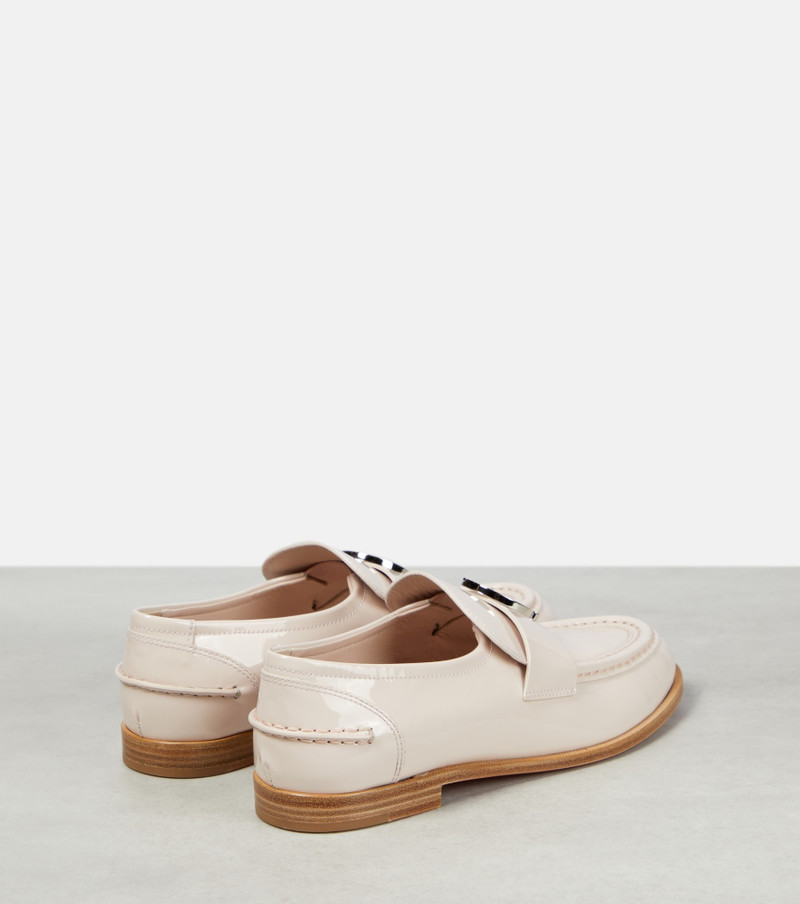 Christian Louboutin CL Moc patent leather loafers outlook