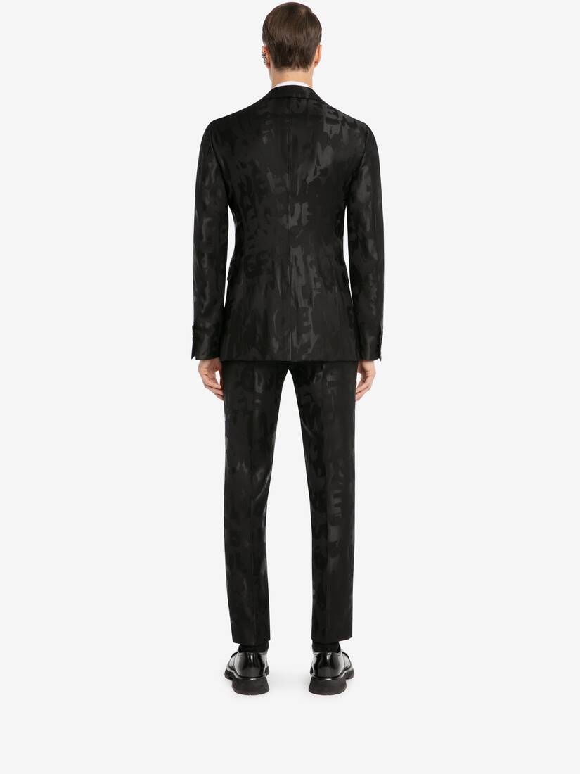 Mcqueen Graffiti Deconstructed Jacket in Black - 4