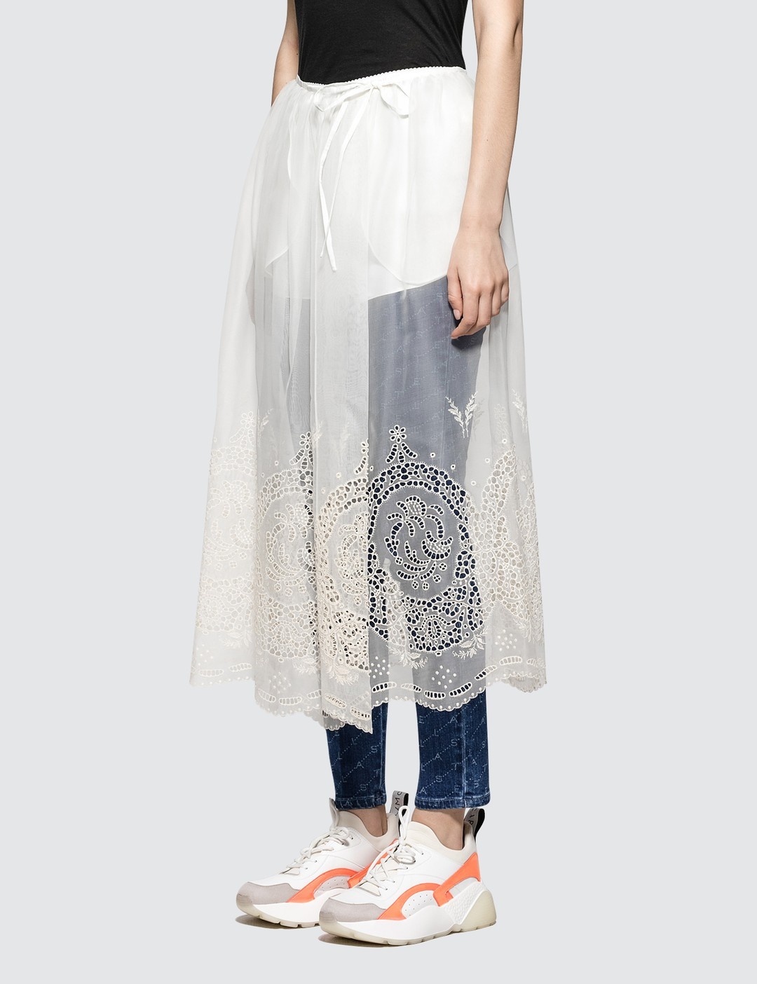 SILK LACE SKIRT - 2