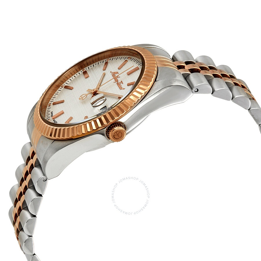 Mathey-Tissot - Mathey-Tissot Mathey III Quartz White Dial Two-tone Men's Watch H810RA - 2