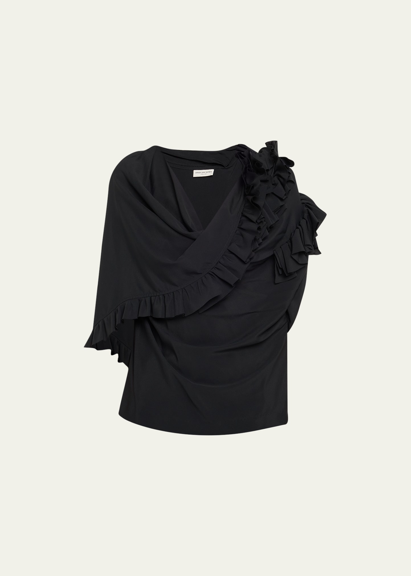 Connies Ruffle Crepe Blouse - 1