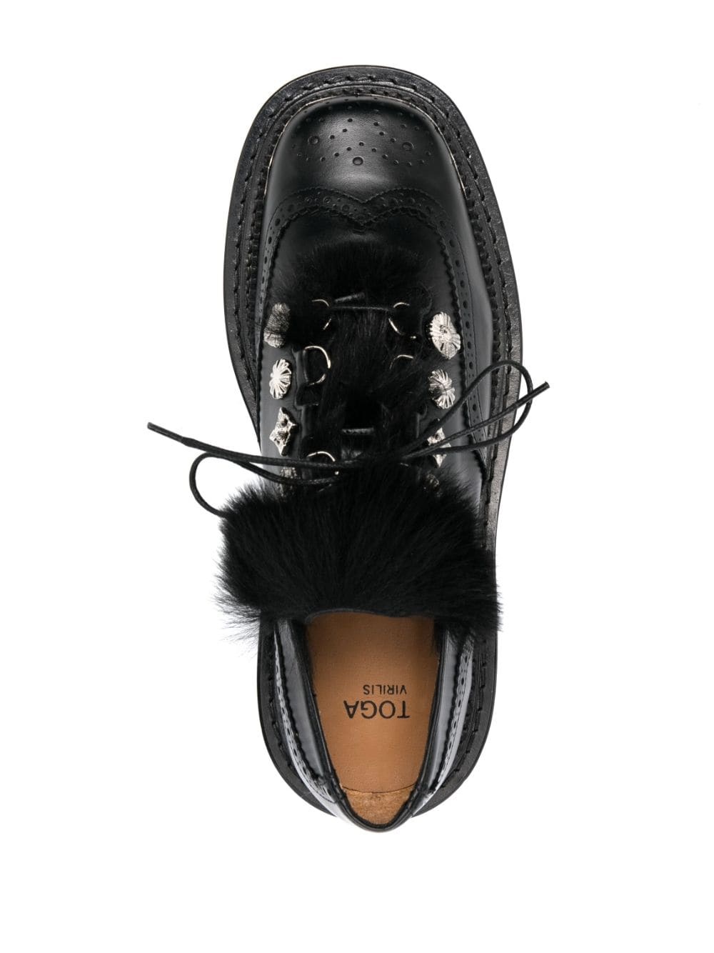 studded 30mm leather brogues - 4