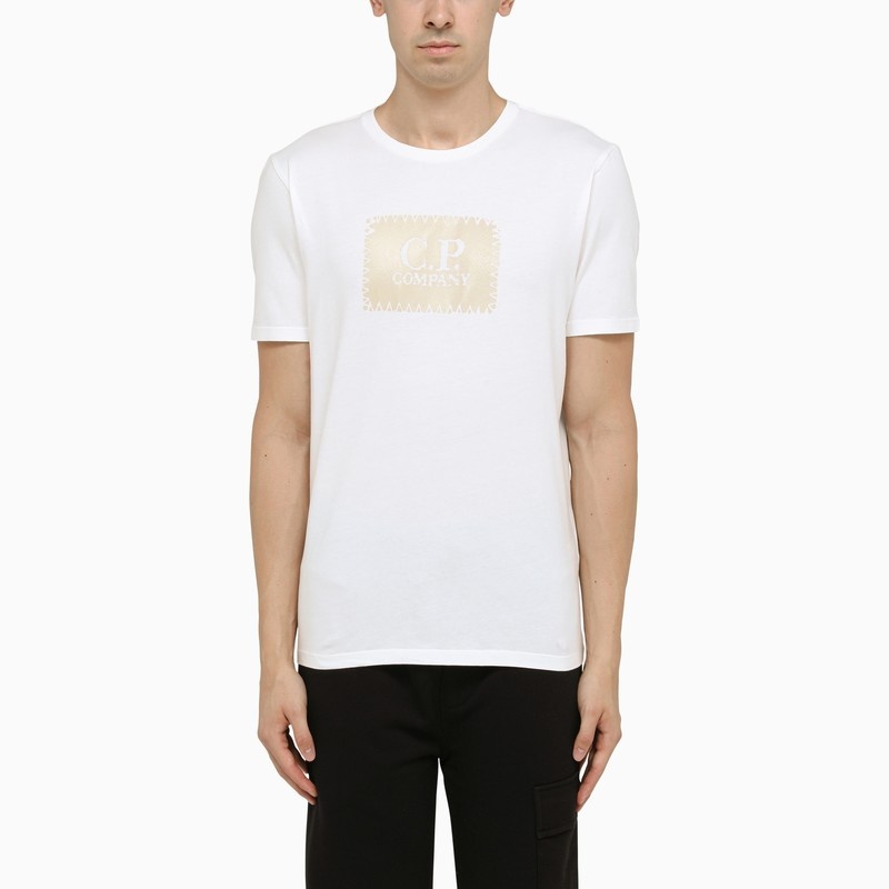 White t-shirt with logo print - 1