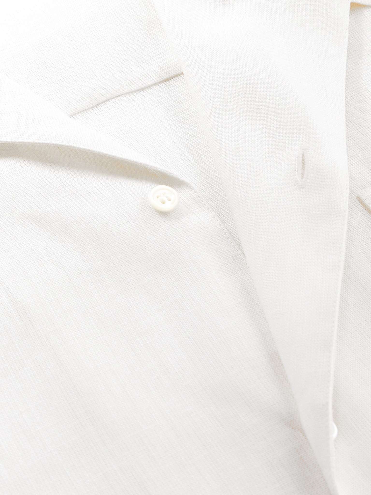 + No Vacancy Inn Convertible-Collar Appliquéd Linen-Blend Shirt - 5