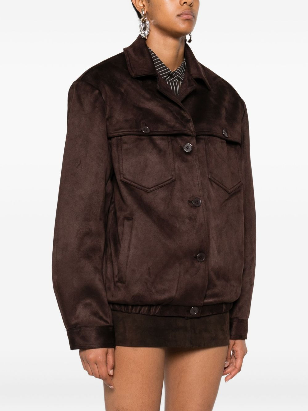 Hester faux suede button jacket - 3