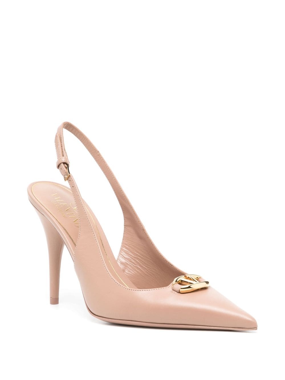 100mm Vlogo slingback pumps - 2