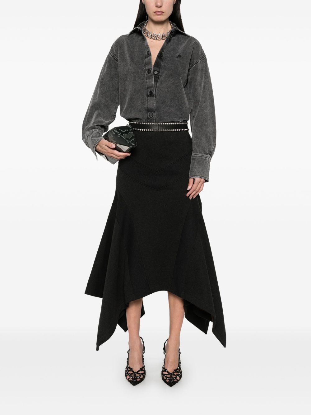 panelled midi skirt - 2