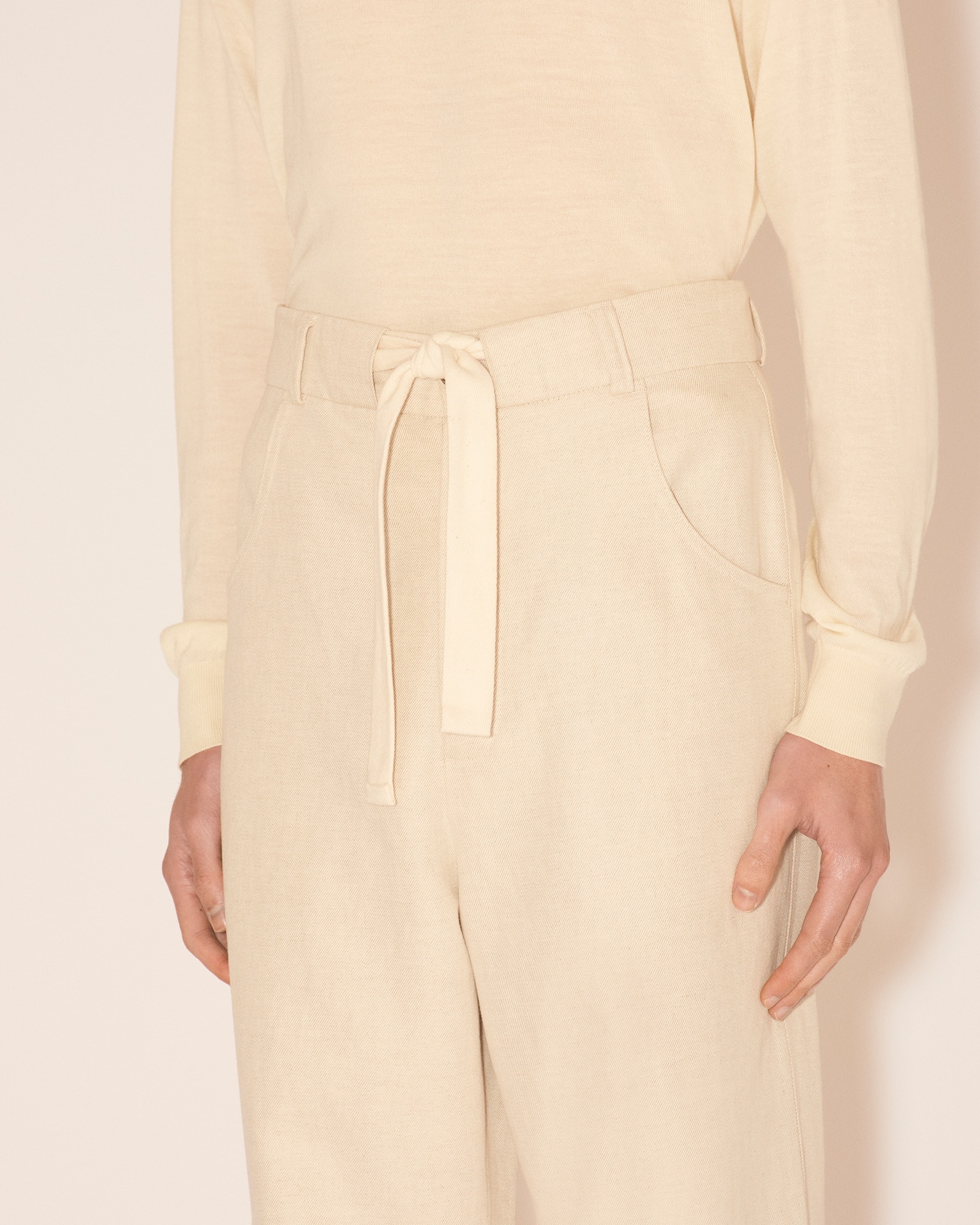 TYMEO - Loose cotton linen pants - Natural - 5