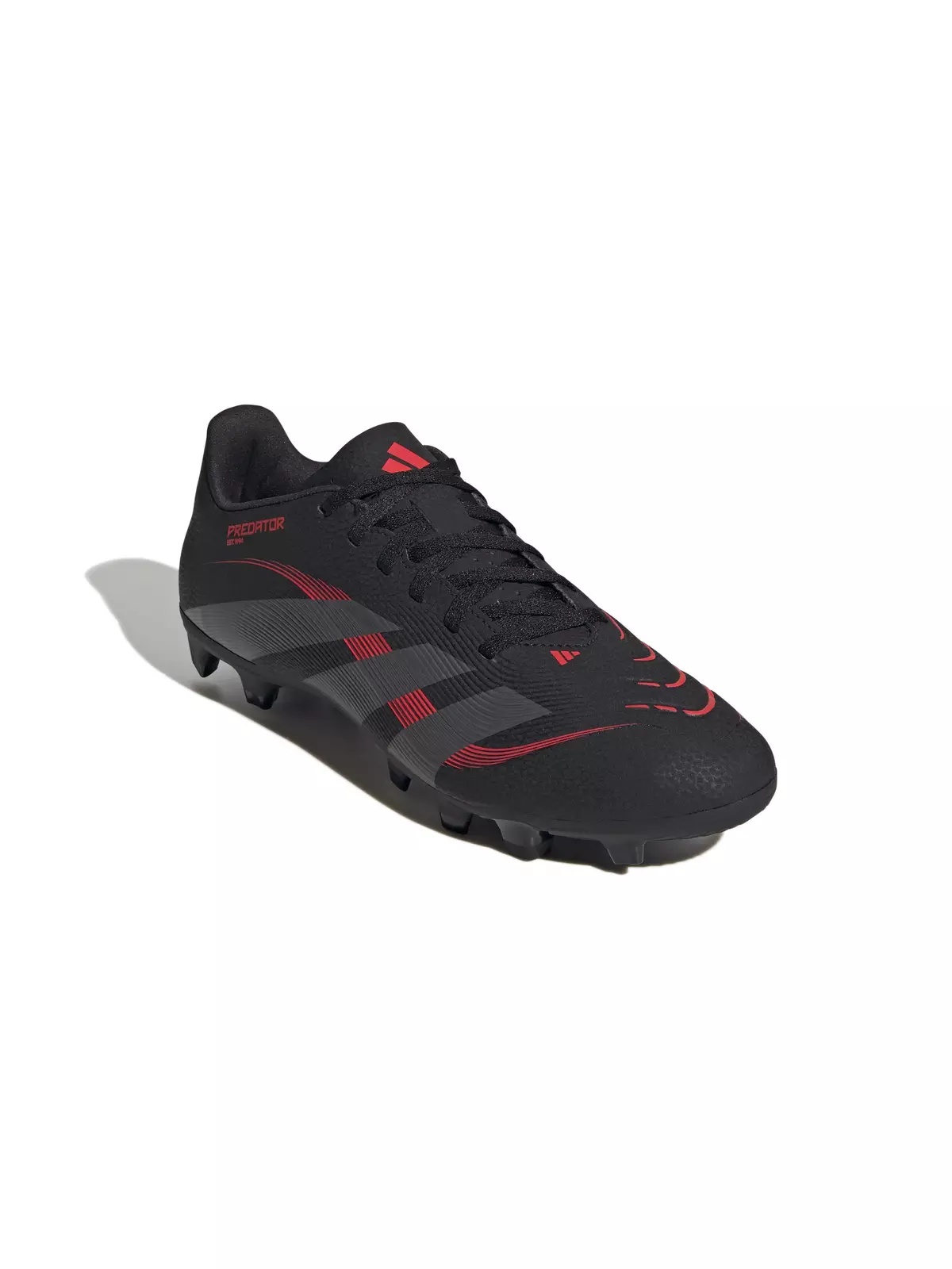 Predator Club MG "Core Black/Grey Four/Lucid Red" Unisex Soccer Cleat - 3