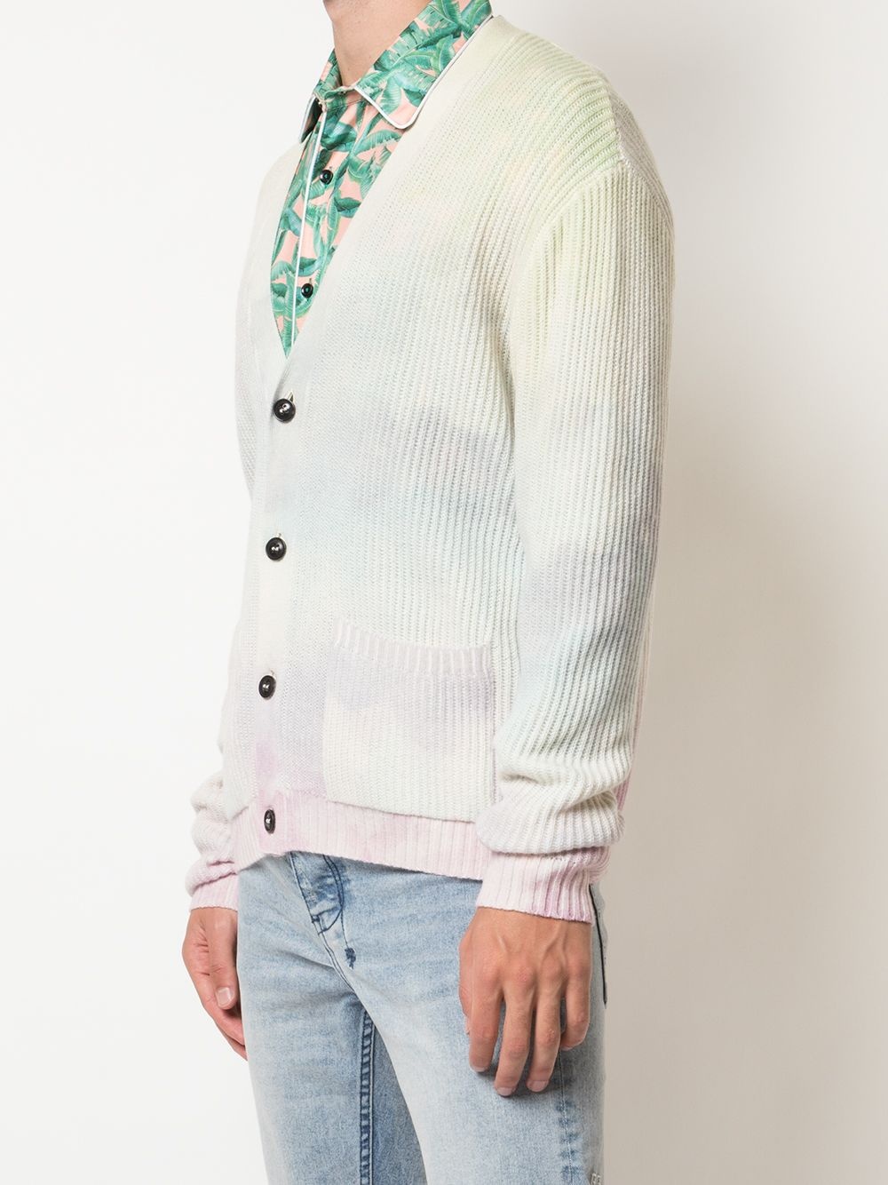 watercolour cashmere cardigan - 3