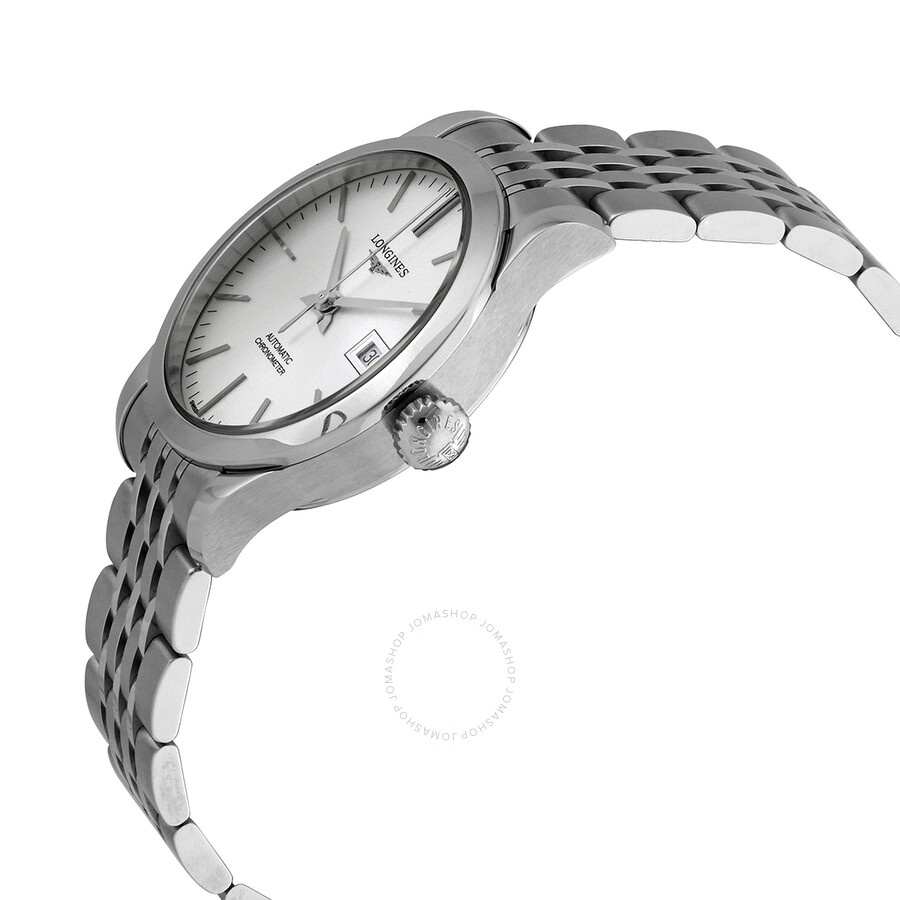 Longines Record Automatic Silver Dial Ladies Watch L2.321.4.72.6 - 2