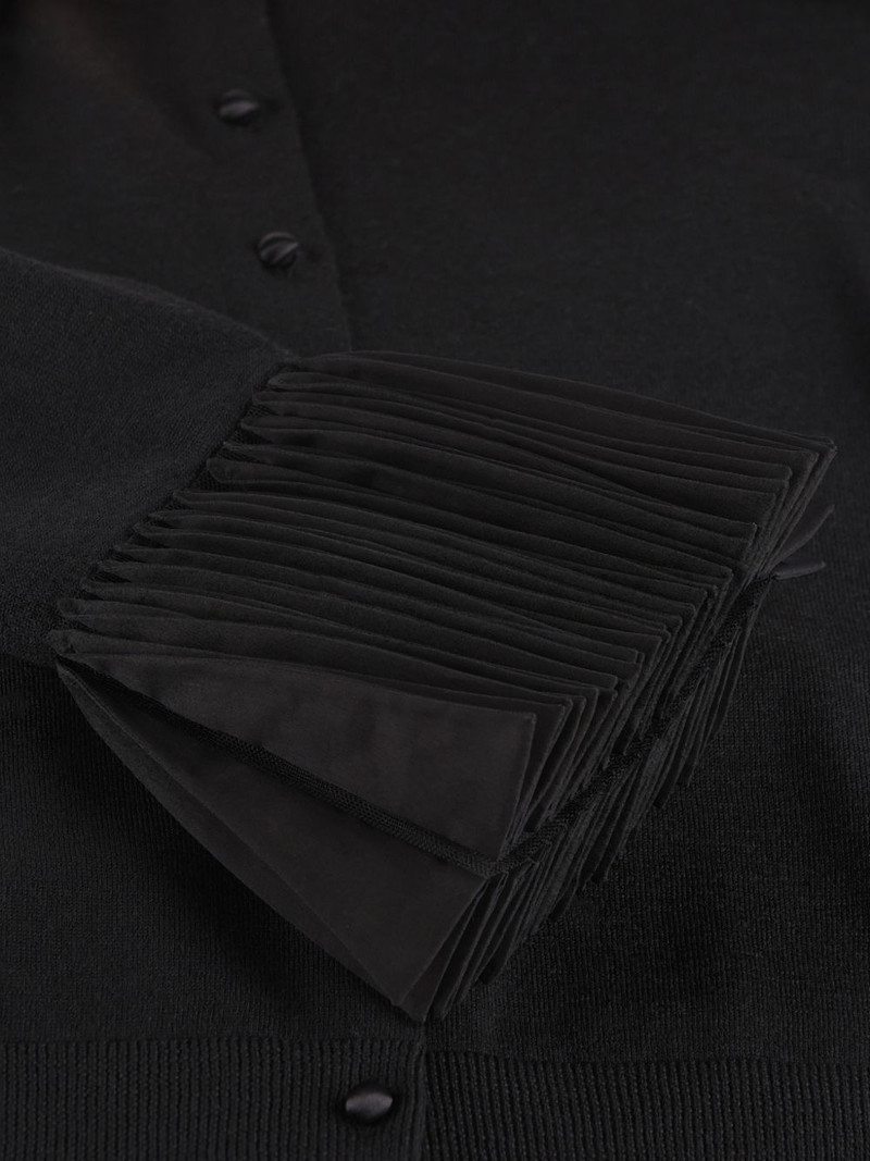 pleated-cuffs cardigan 3