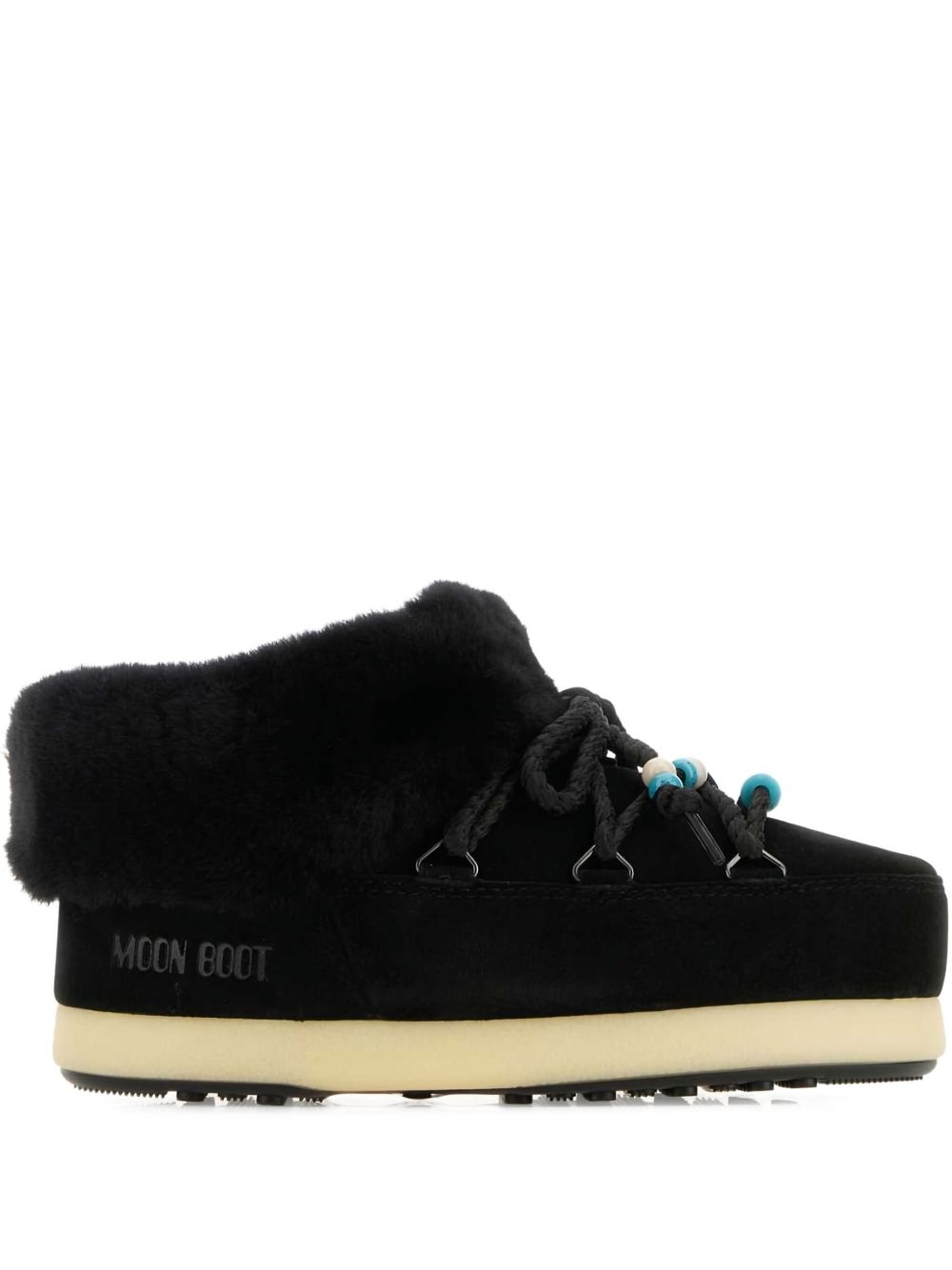 fur-trimmed mules - 1