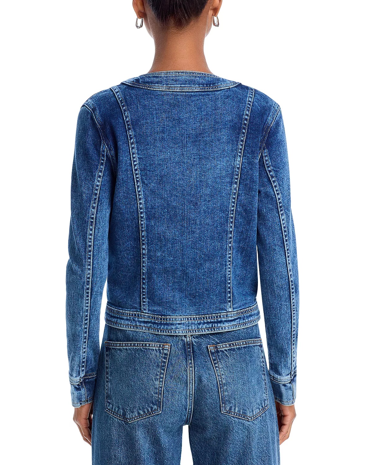 Yari Collarless Denim Jacket - 3