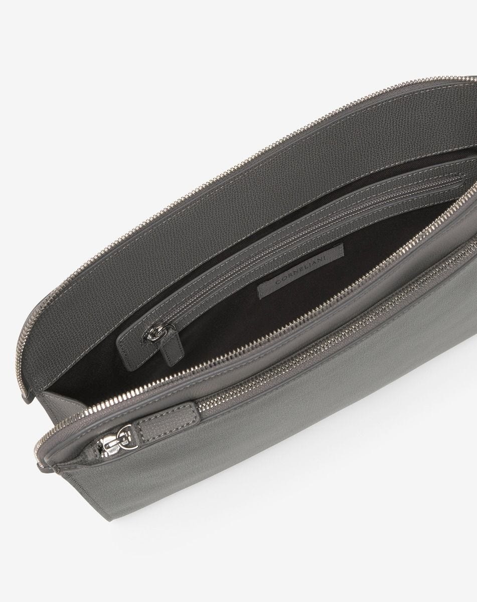 Grey leather briefcase - 5