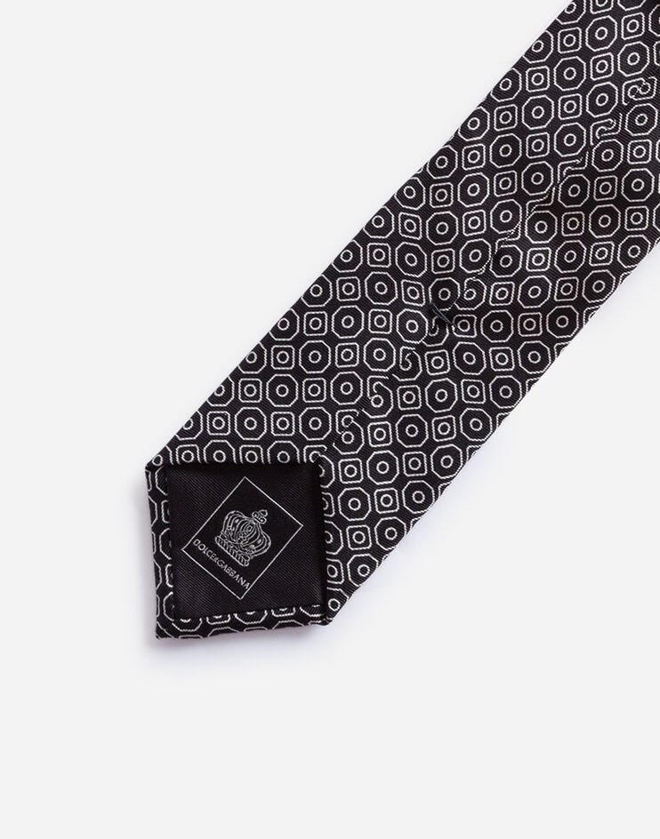 Silk tie in tie print - 4