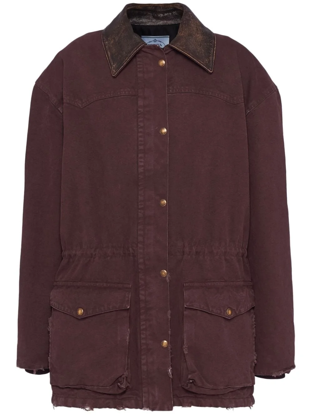 single-breasted canvas jacket - 1