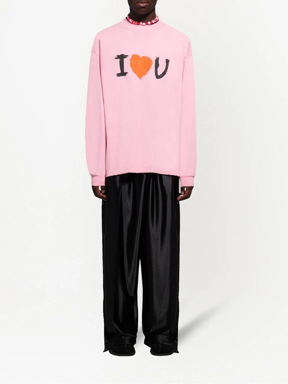 slogan-print cotton sweatshirt - 2