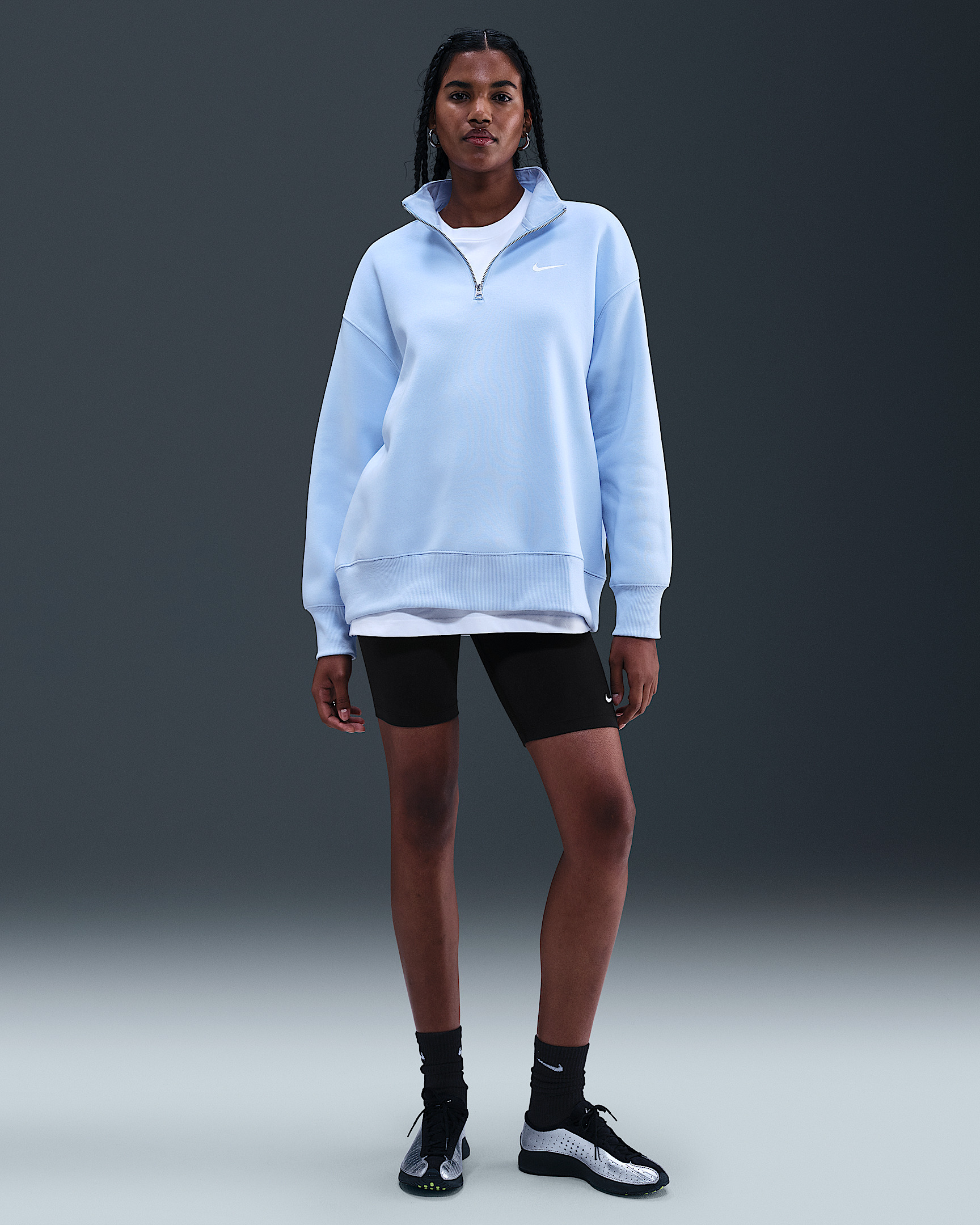 Nike Sportswear Phoenix Fleece Women's Oversized 1/4-Zip Long Sweatshirt - 4
