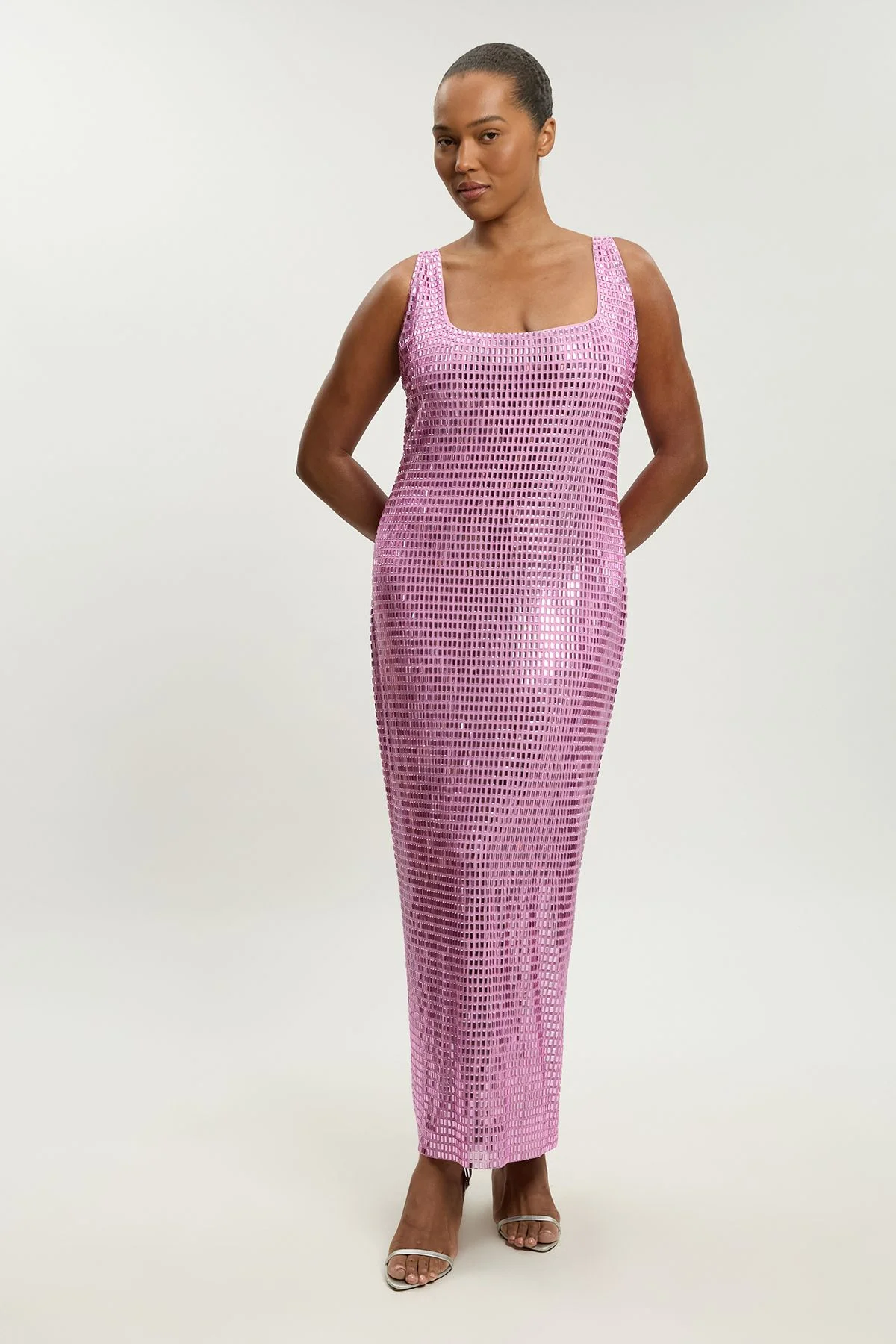 Whitley Neill Plus Size Premium Crystal Embellished Midi Dress - 1