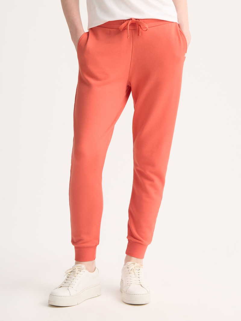 Derek Rose Women's Sweatpants Quinn Cotton Modal Coral Orange outlook