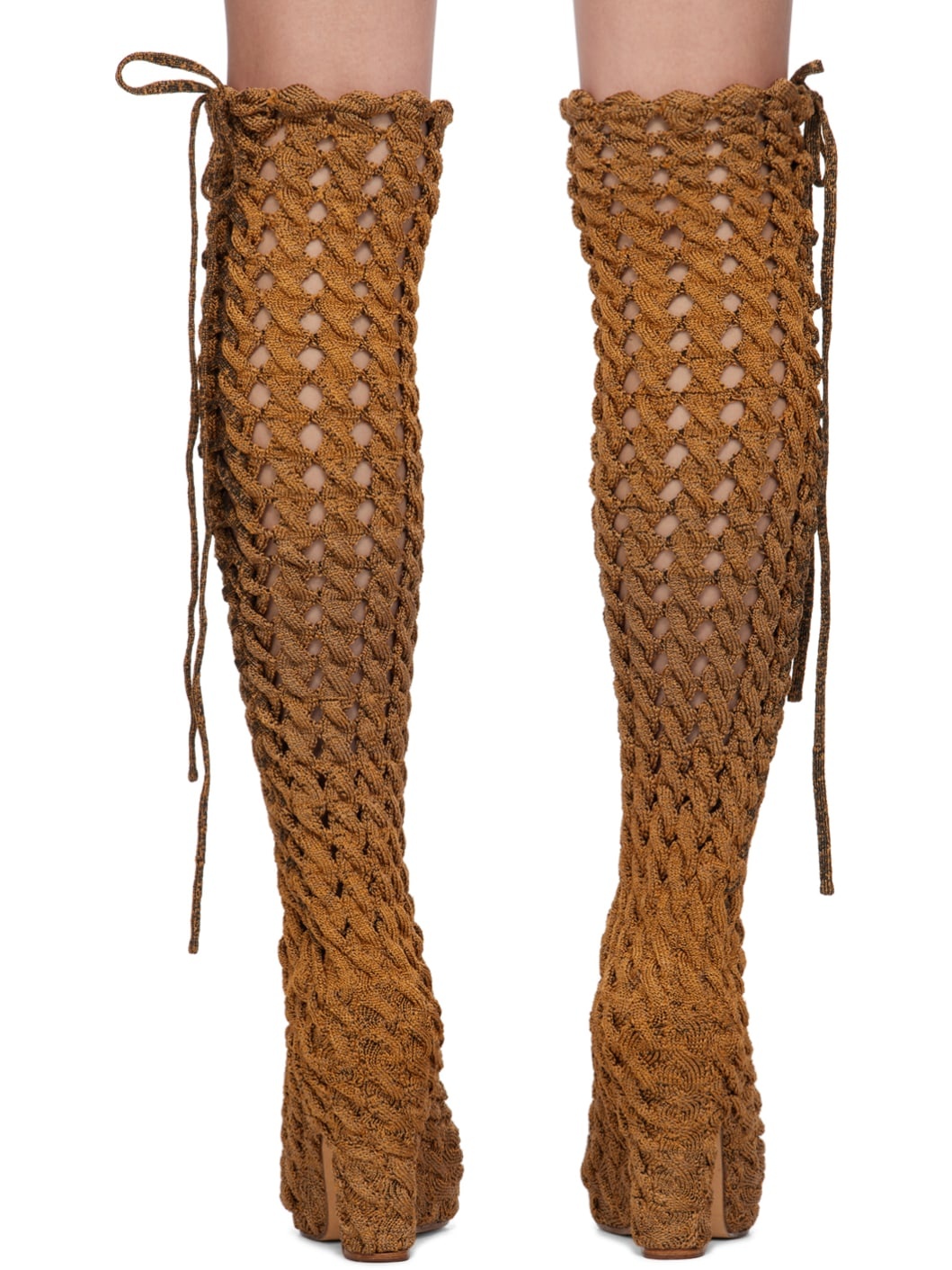 Orange Spiral Cable Boots - 2