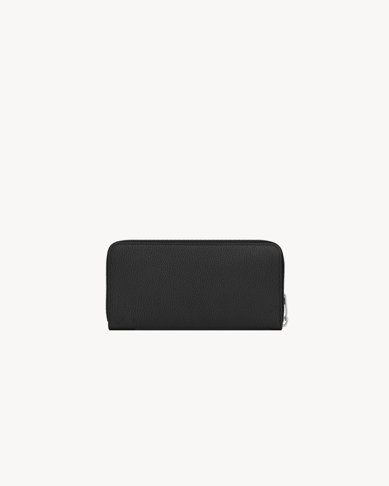 SAINT LAURENT CASSANDRE SHADOW SAINT LAURENT ZIP-AROUND WALLET IN GRAINED LEATHER outlook