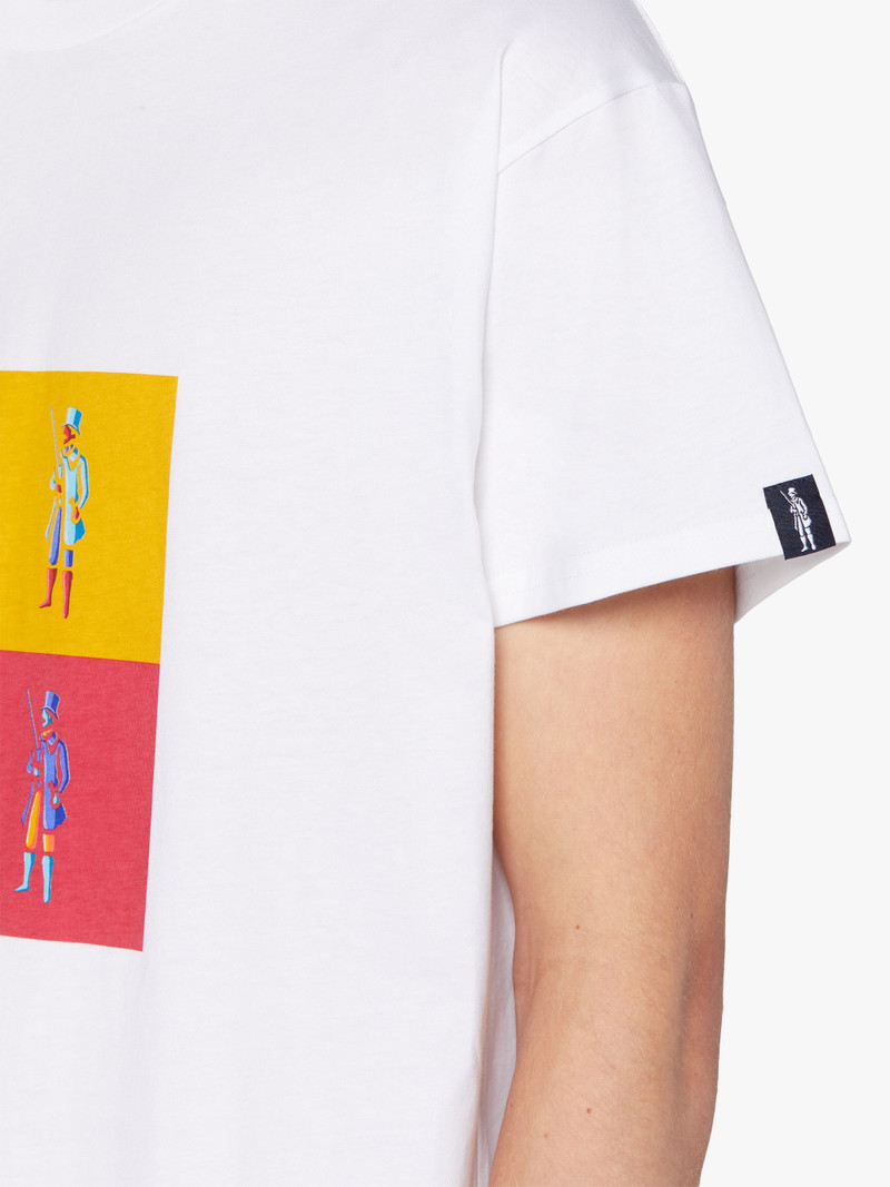 WHITE COTTON MONOGRAM DANDY T-SHIRT | GJM-221 6