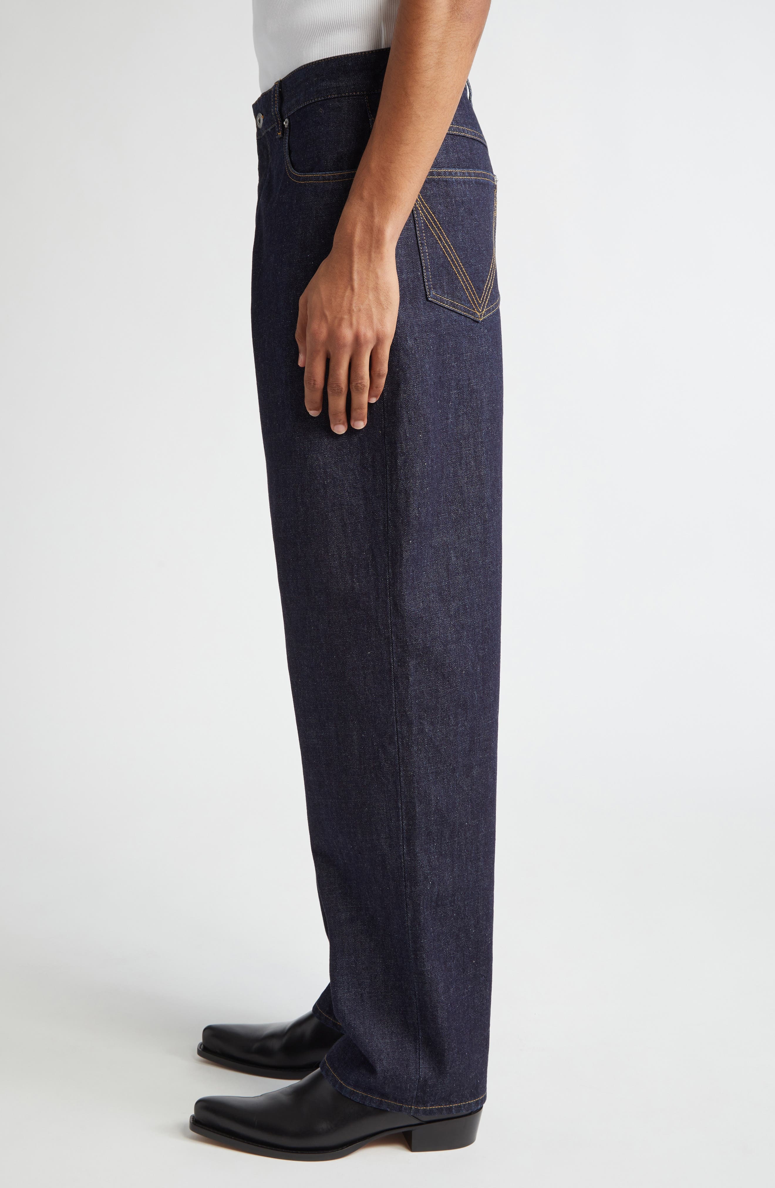 Bottega Veneta Wide Leg Jeans in 4245 Indigo at Nordstrom - 4