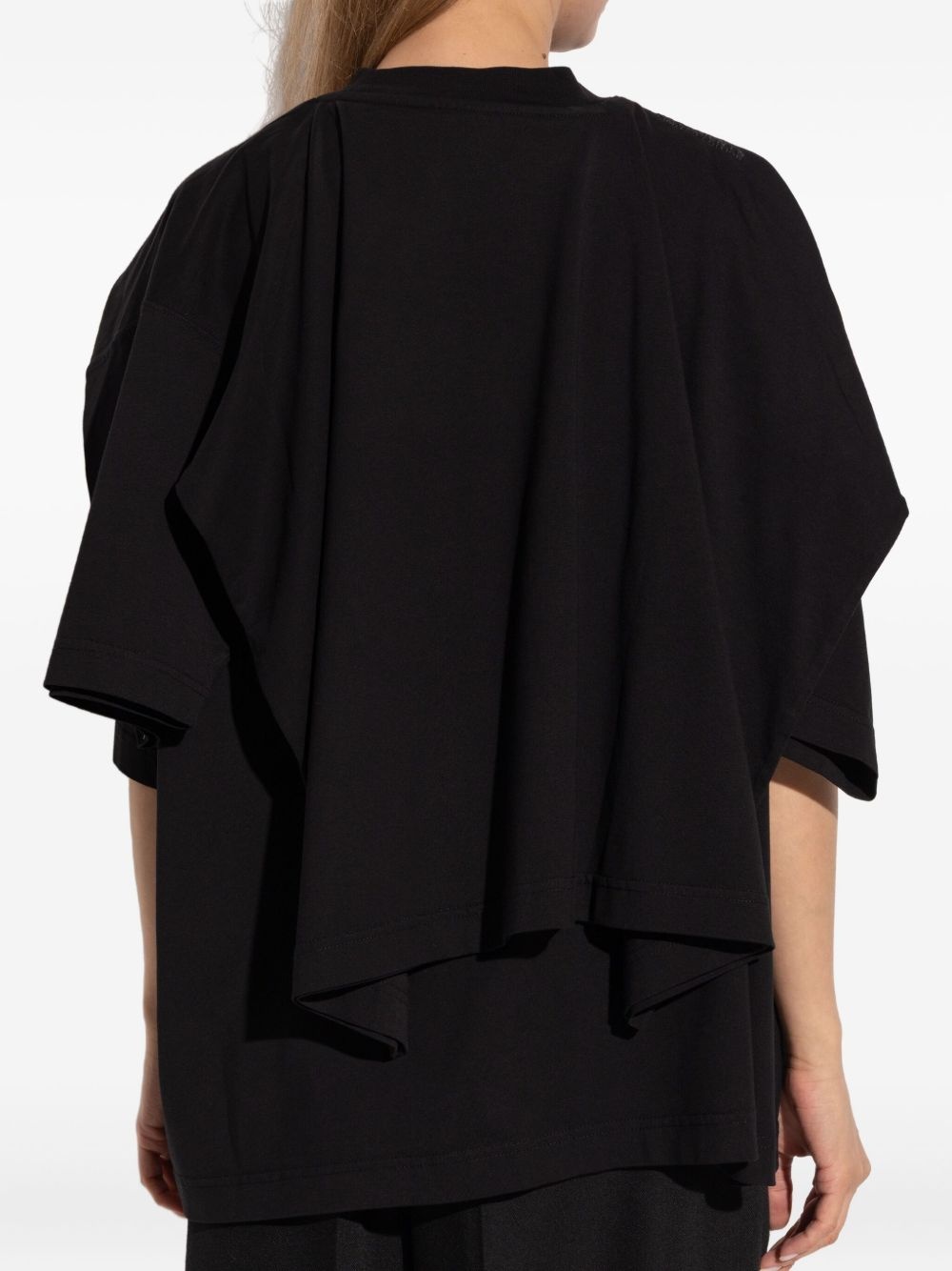 layered-panel T-shirt - 6
