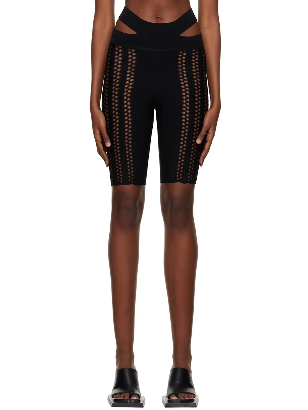 Black Column Shorts - 1