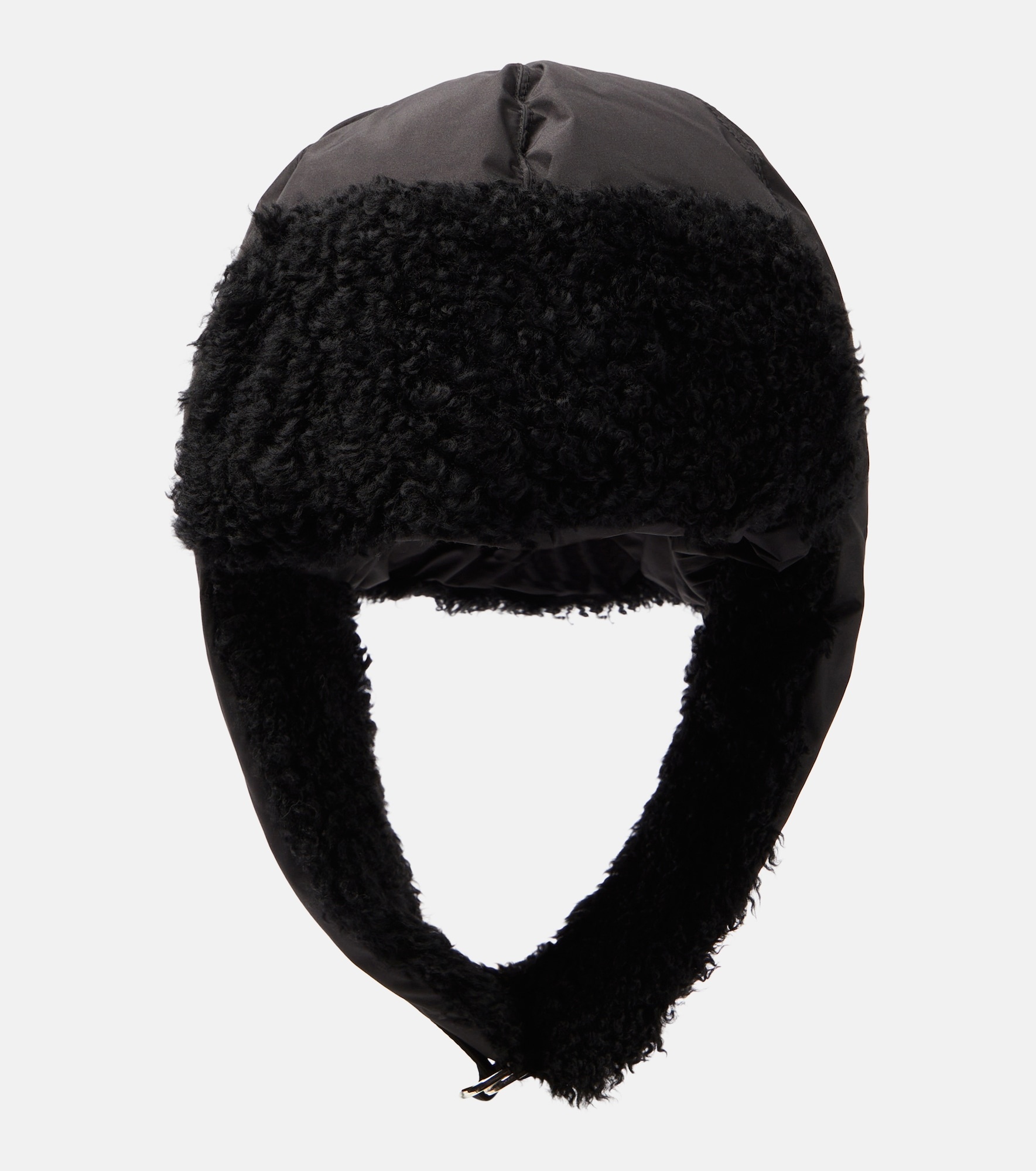 Shearling-trimmed down hat - 1