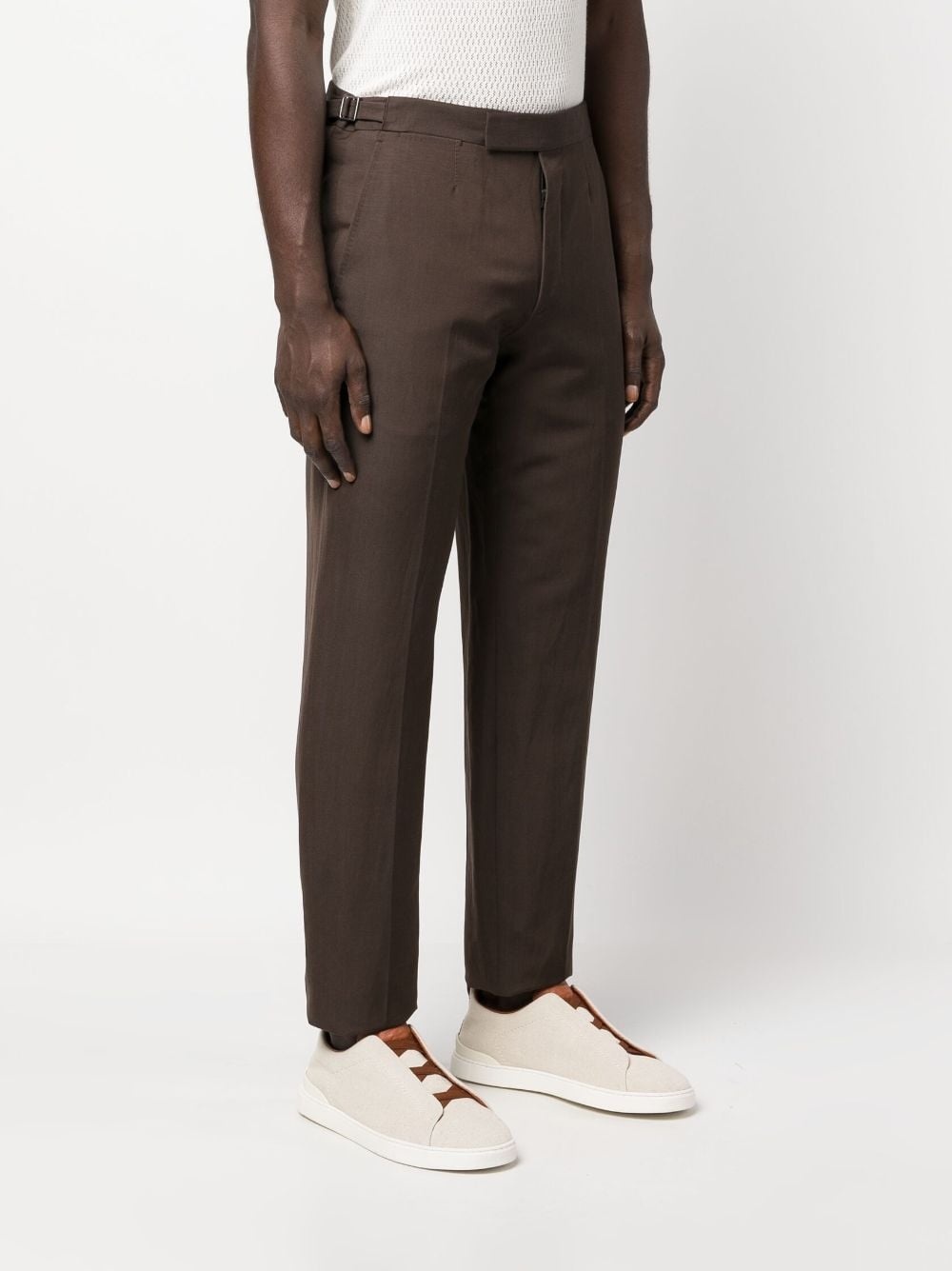 mid-rise tapered trousers - 3