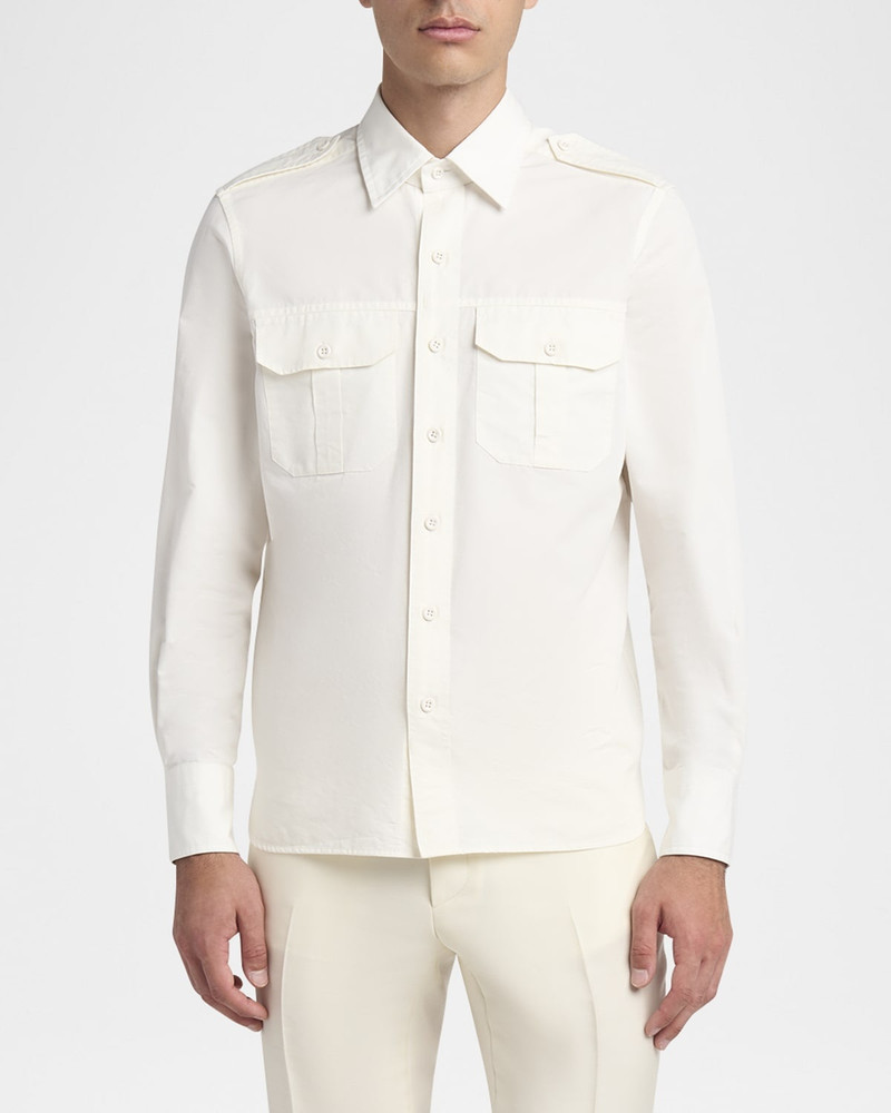 TOM FORD Men's Cotton-Silk Poplin Western Shirt outlook