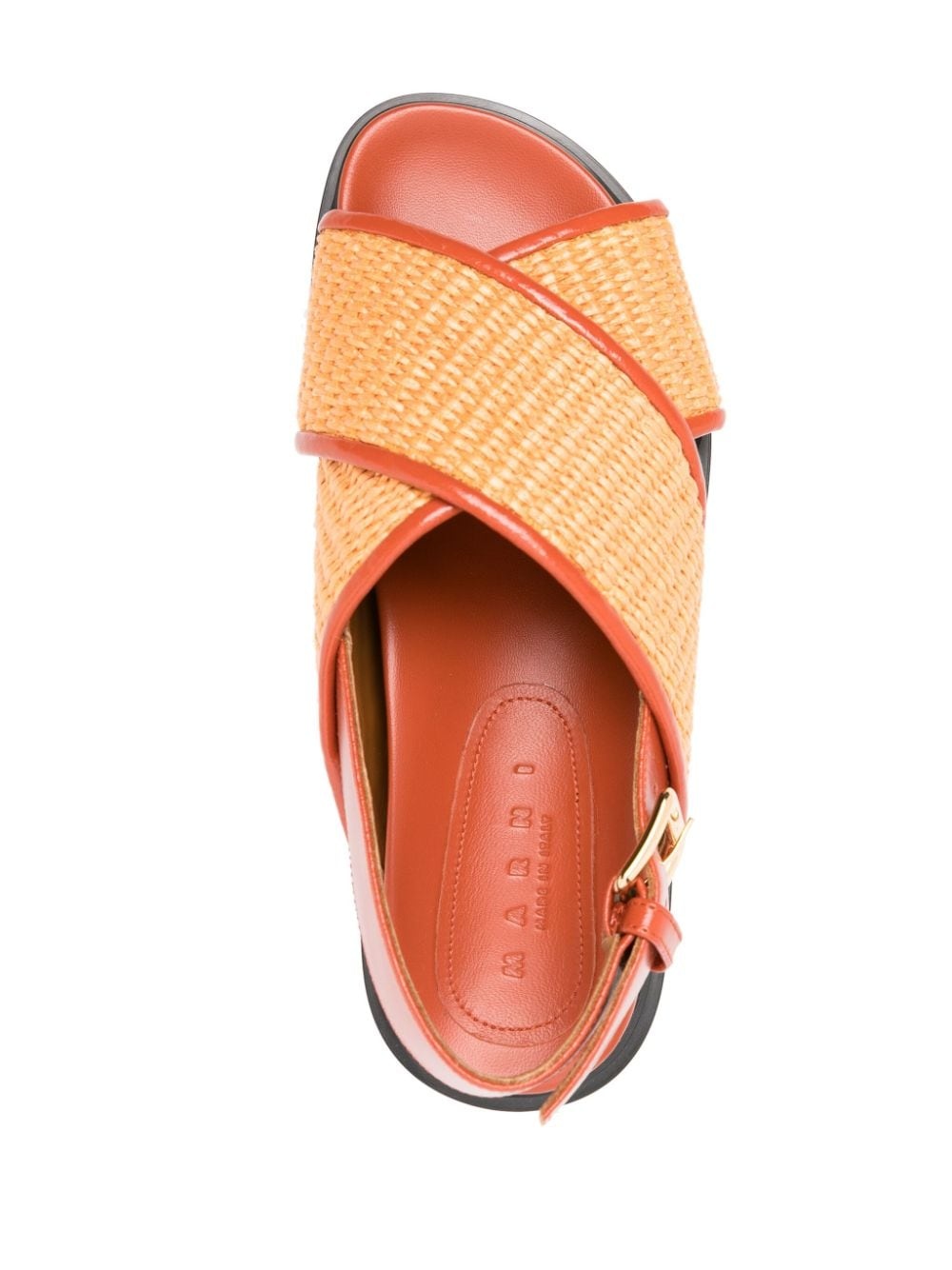 Fussbet leather-trim raffia sandals - 4