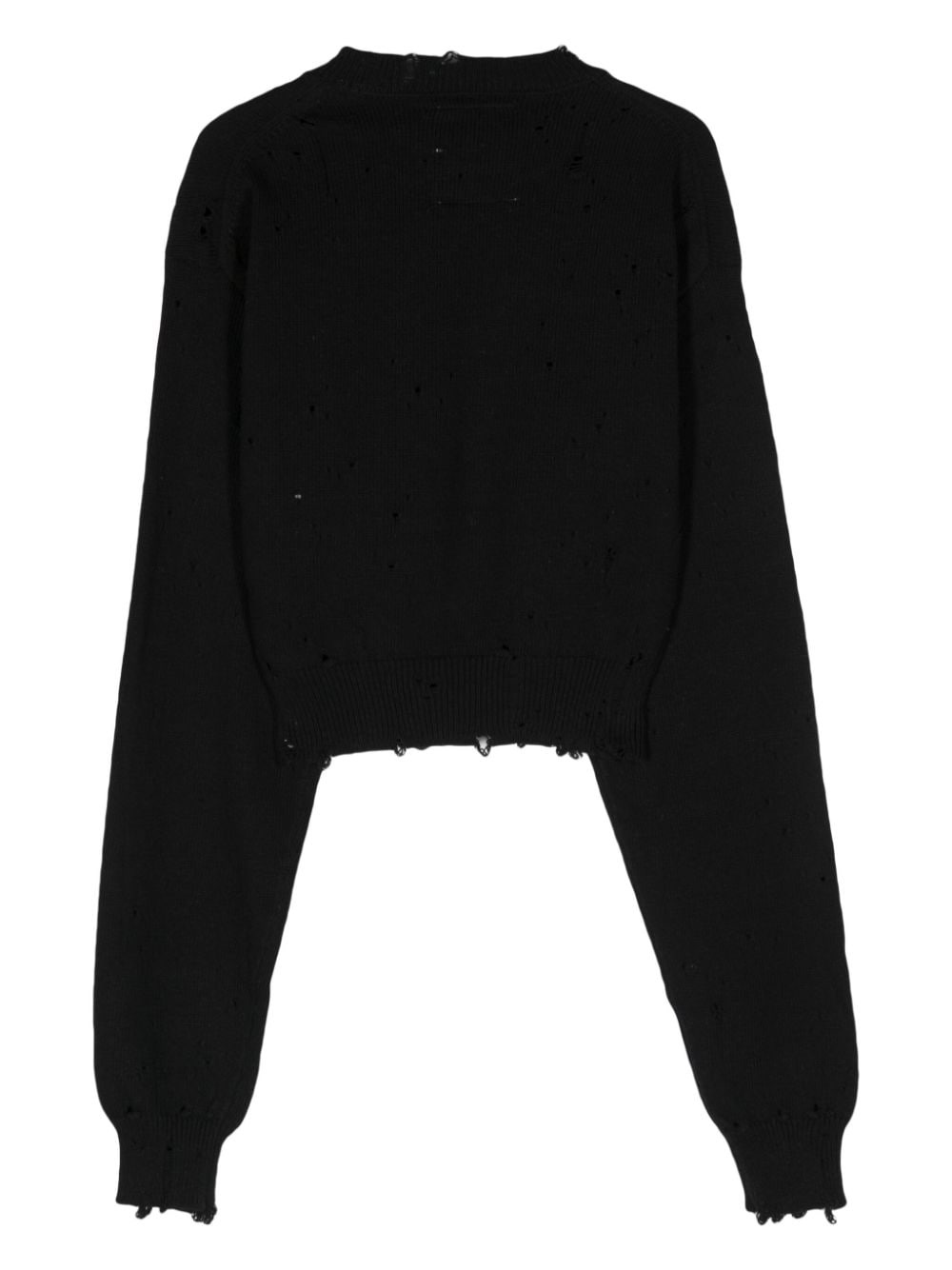 distressed cropped jumper - 2