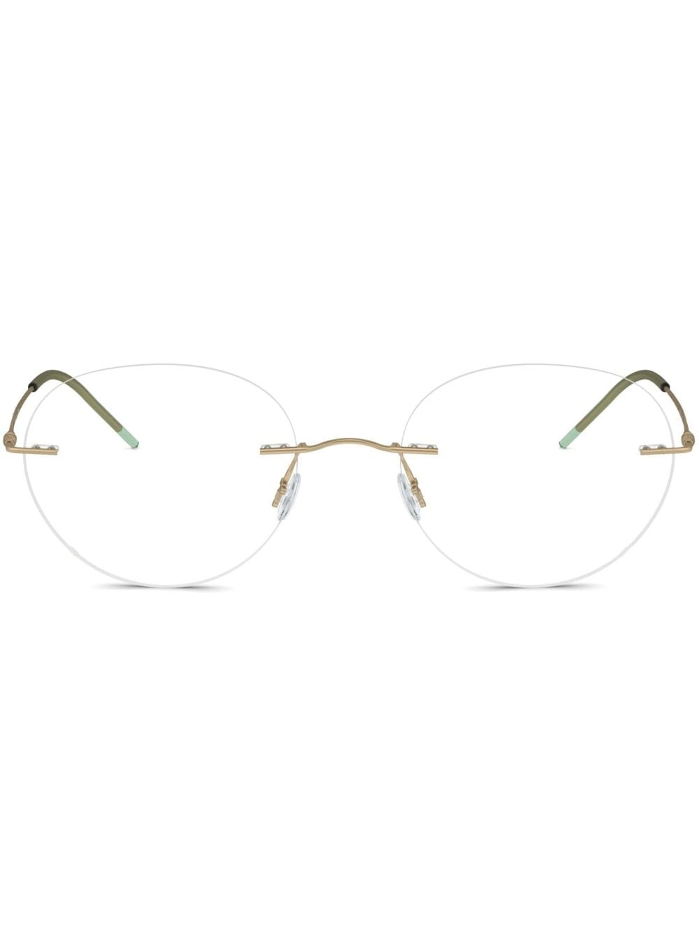 rimless round-frame glasses - 1