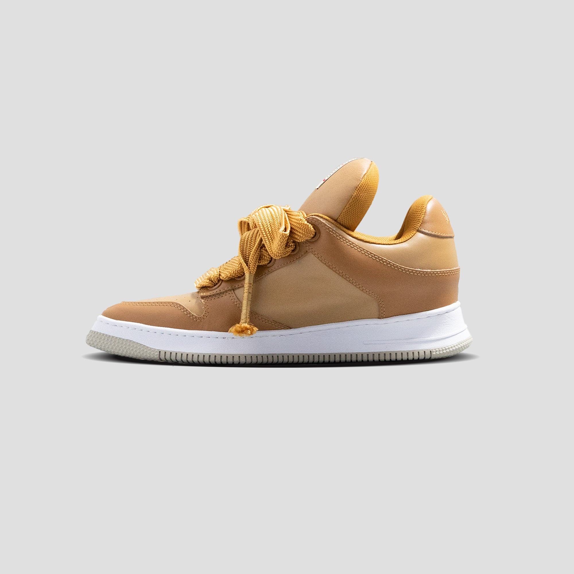 ROSY DAD OG SOLE MID-TOP PUFFER LEATHER SOLE SNEAKERS - 5