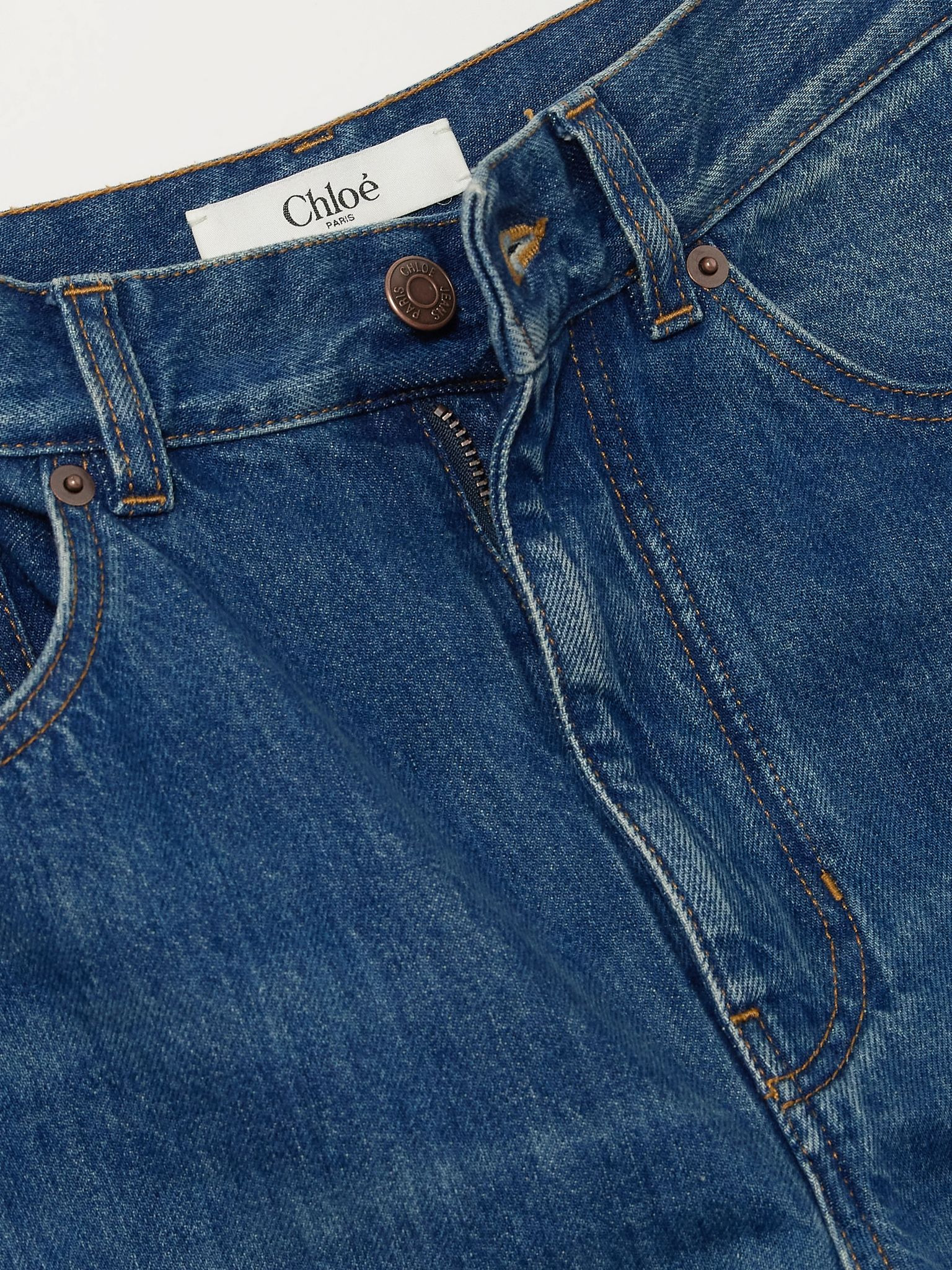 High-rise wide-leg jeans Blue - 5
