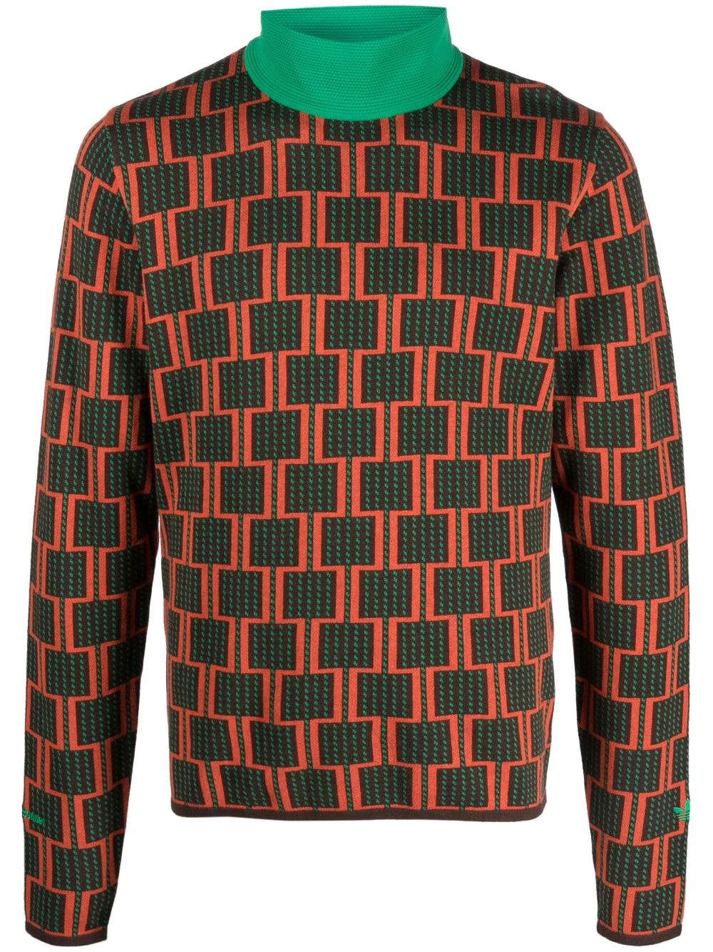 abstract-print sweatshirt - 1