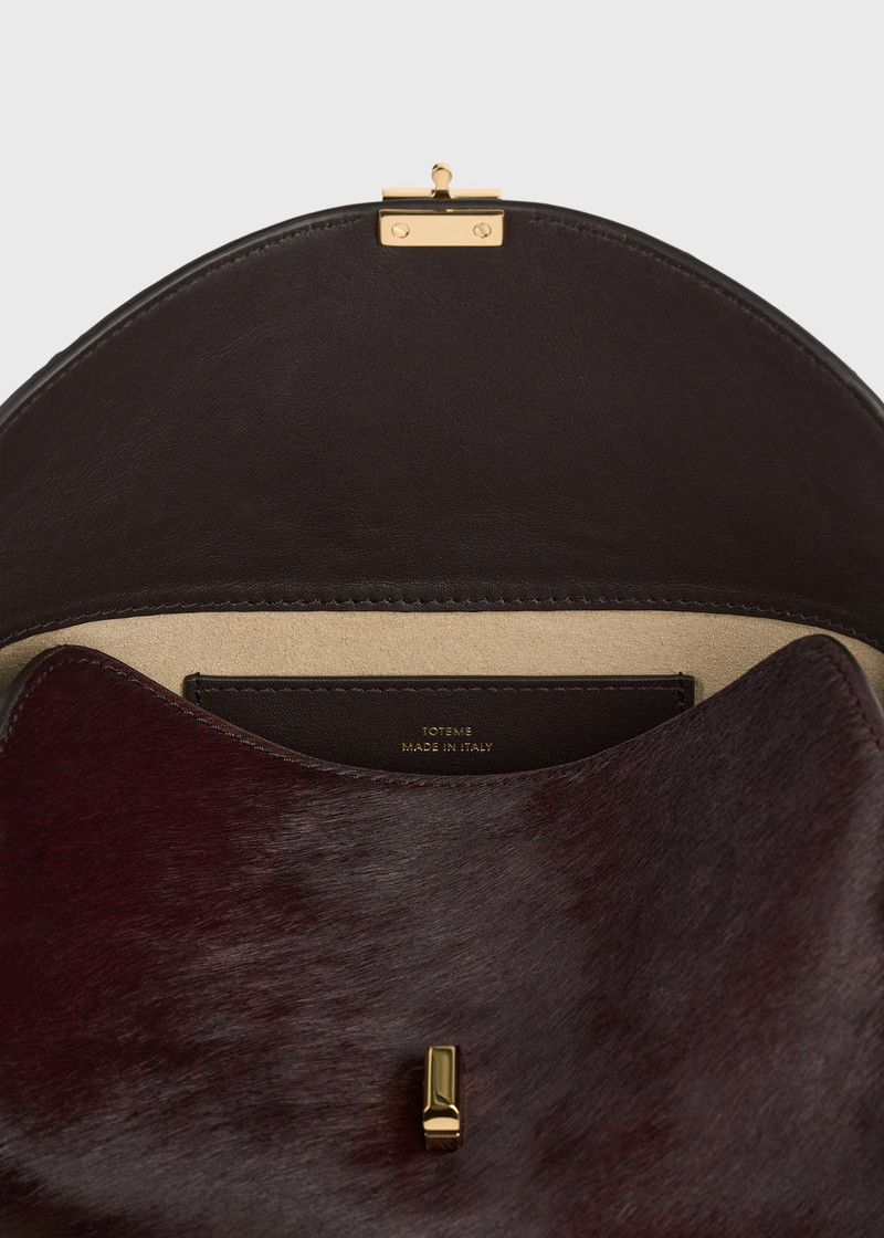 T-lock pony hair clutch wine 6