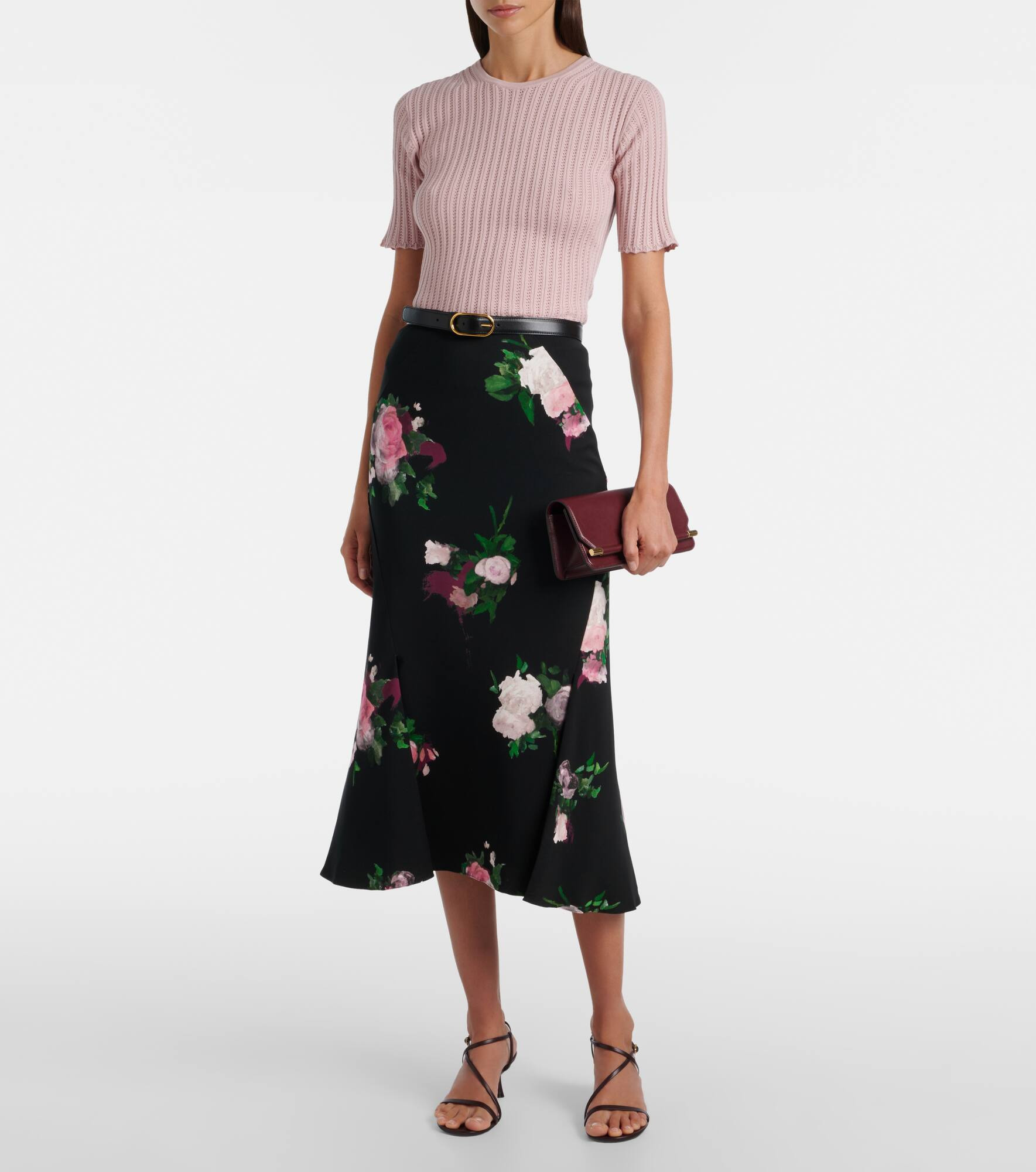 Floral midi skirt - 2