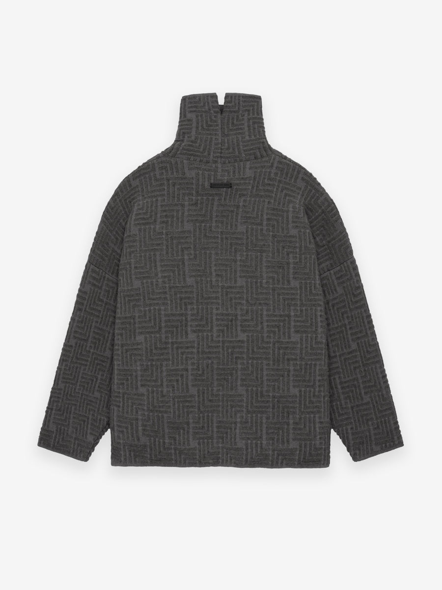 Wool Jacquard High Neck Sweater - 3