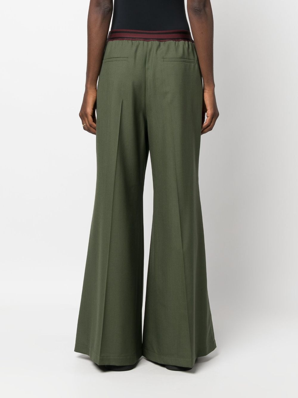 logo-print palazzo trousers - 4