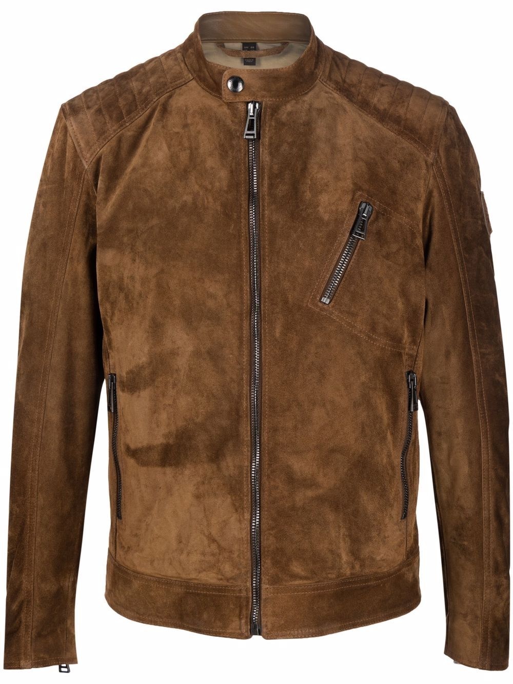 suede zip jacket - 1